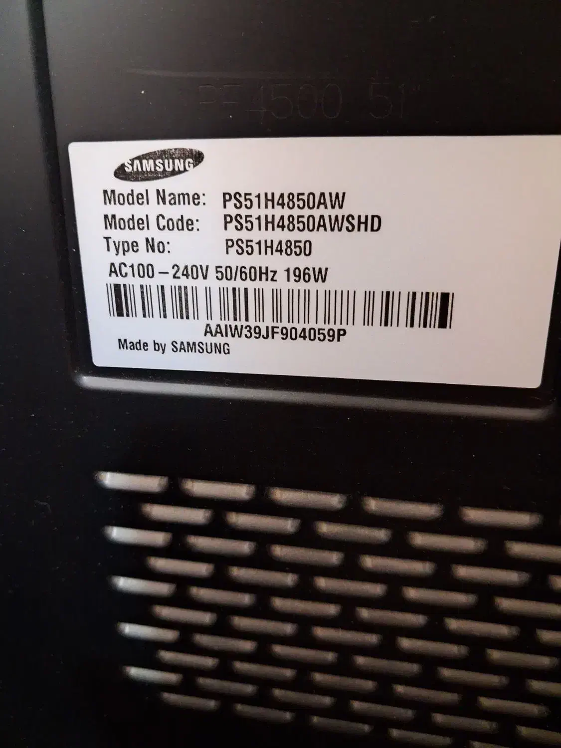 تلویزیون سامسونگ ۵۱ اینچ ال ای دی پلاسما|تلویزیون و پروژکتور|تهران, علم و صنعت|دیوار