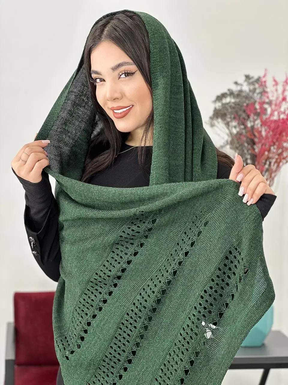 شال بافت رنگی|لباس|سلماس, |دیوار