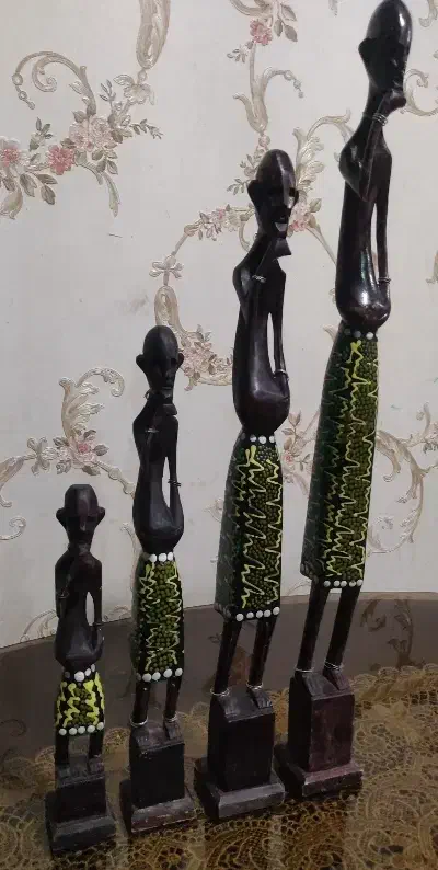 مجسمه چوبی افریقایی|مجسمه، تندیس، ماکت|تهران, اوقاف|دیوار