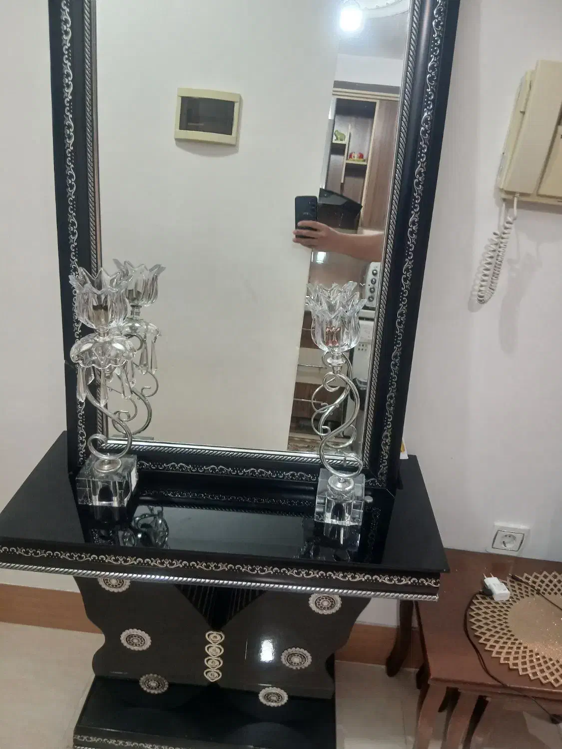 آینه وشمع دان|صنایع دستی و سایر لوازم تزئینی|رودسر, |دیوار