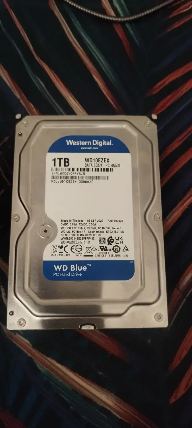 هارد 1TB وسترن دیجیتال آبی اک|قطعات و لوازم جانبی رایانه|قم, هفت تیر|دیوار