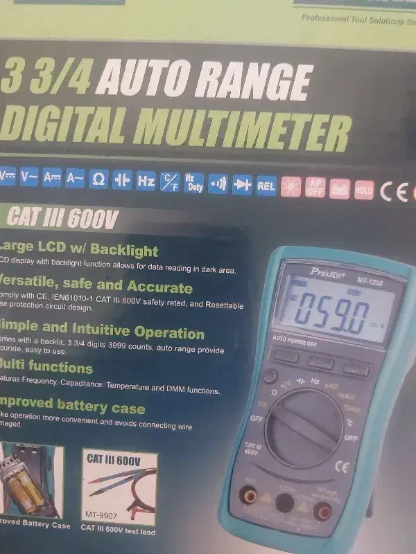 اهم متر یا مولتی متر پروسکیت مدلmt1233|ابزارآلات|مشهد, کوثر|دیوار
