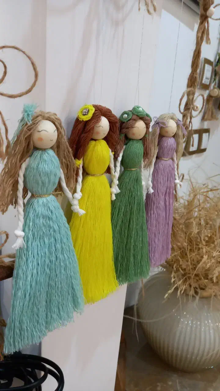 کلبه کنفی باعروسکهای مکرومه ای|صنایع دستی و سایر لوازم تزئینی|مشهد, مشکینی (شهرک غرب)|دیوار