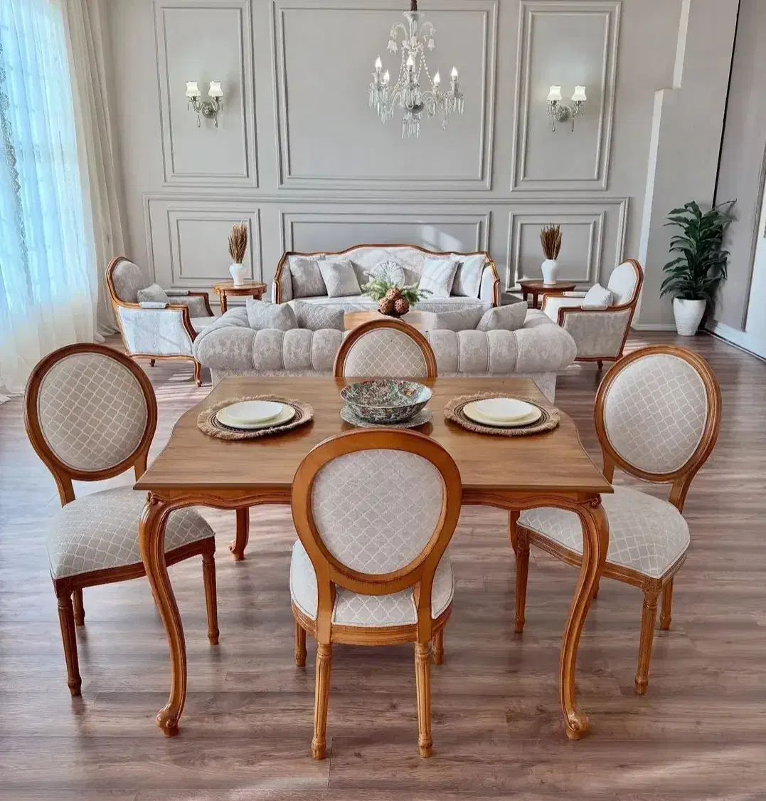 مبل سه گل فرانسوی با پارچه پتینه ضدلک/خرید اقساطی/|مبلمان خانگی و میز عسلی|اردبیل, |دیوار