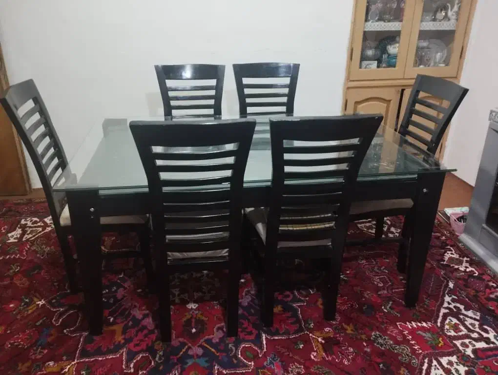 میز نهارخوری ۶ نفره|میز و صندلی غذاخوری|مهاباد (آذربایجان غربی), |دیوار