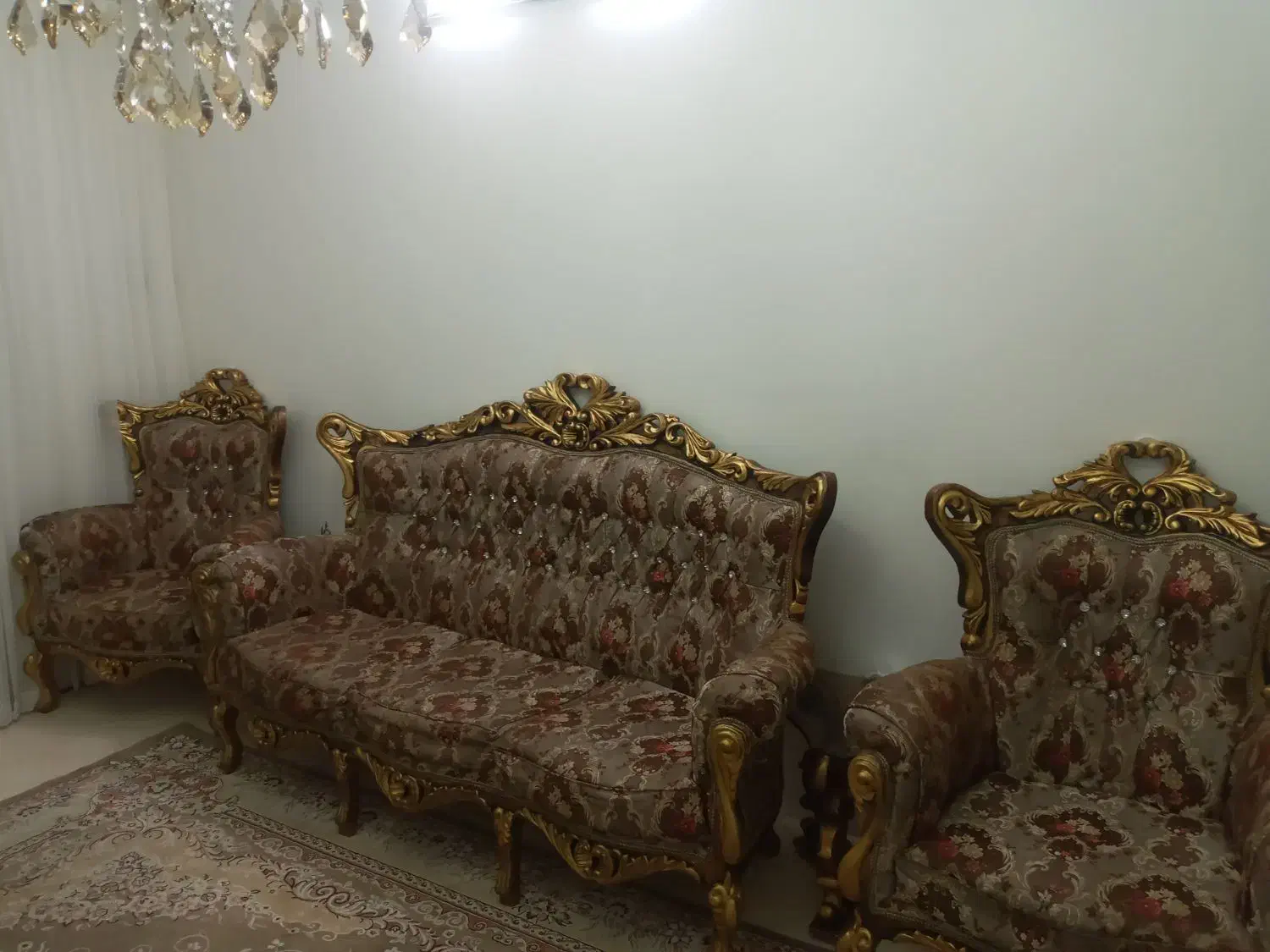 مبل سلطنتی تمام چوب(راش)|مبلمان خانگی و میز عسلی|تهران, اسفندیاری|دیوار