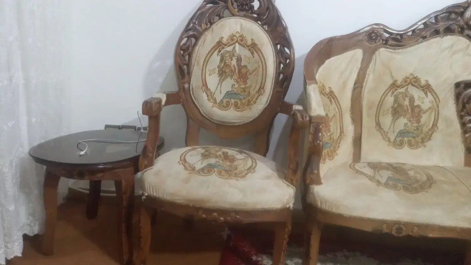 مبل سلطنتی چوب درجه یک|مبلمان خانگی و میز عسلی|سقز, |دیوار