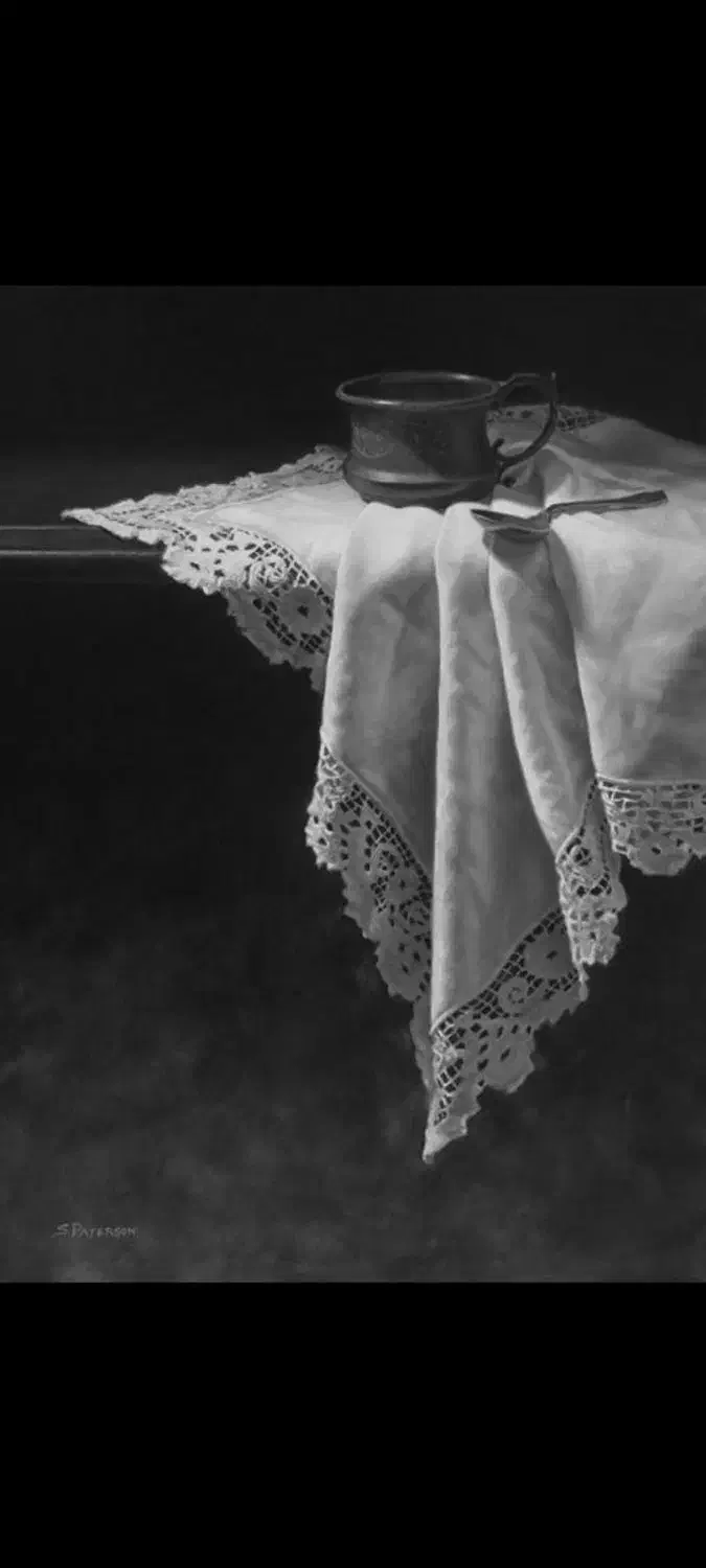 سیاه قلم با زغال|تابلو، نقاشی، عکس|مسجد سلیمان, |دیوار