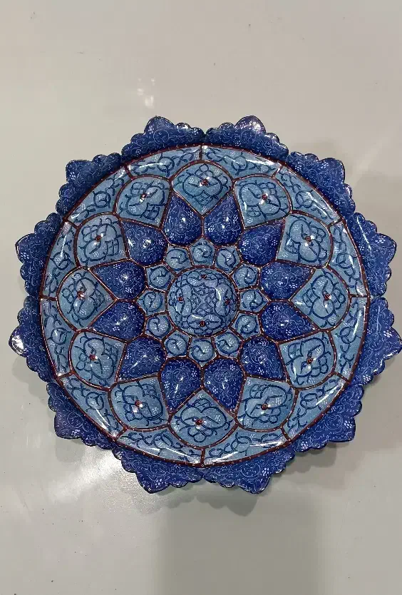 بشقاب میناکاری|صنایع دستی و سایر لوازم تزئینی|رودهن, |دیوار