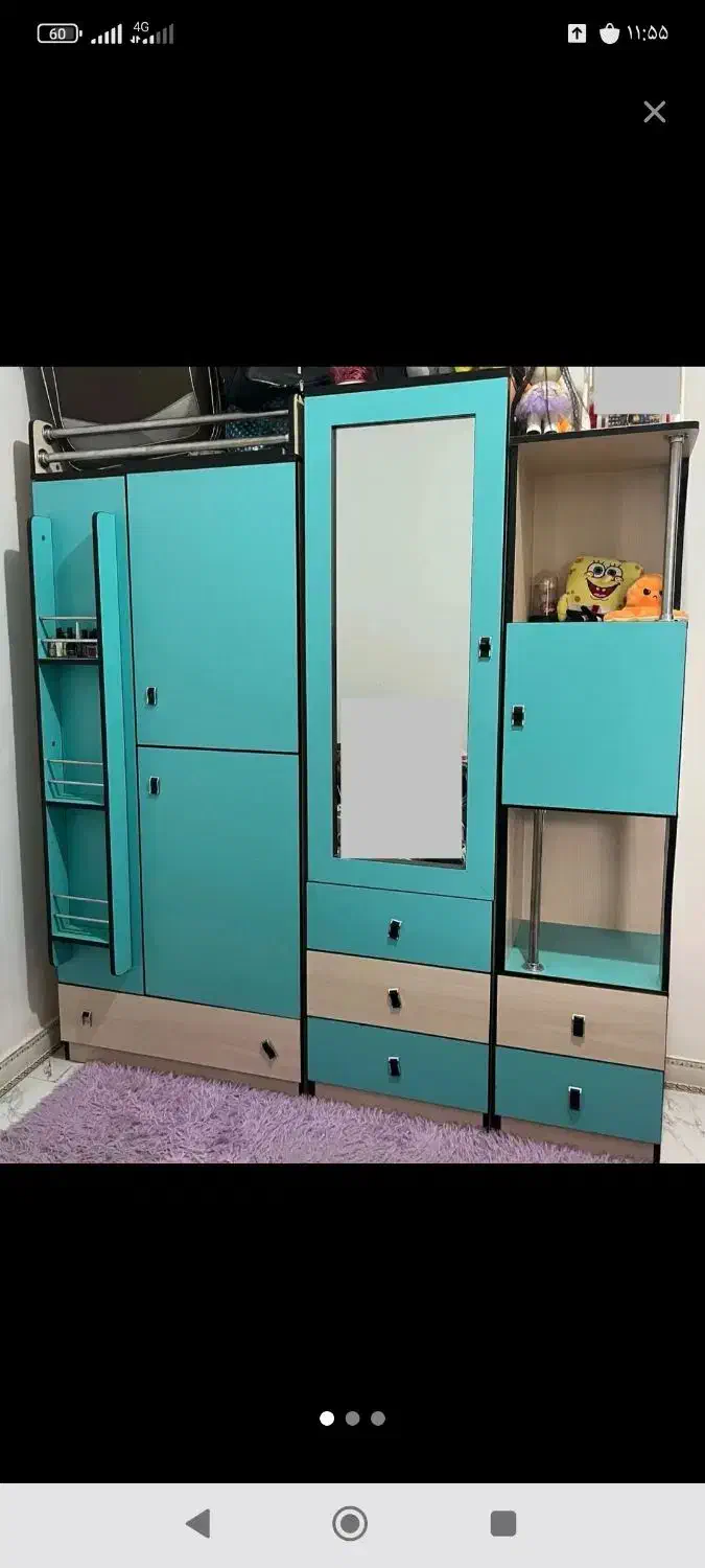 کمد سه تیکه سالم|جاکفشی، کمد، دراور|فومن, |دیوار