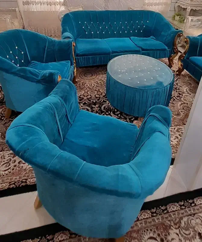 مبل ۷ نفره|مبلمان خانگی و میز عسلی|طبس, |دیوار