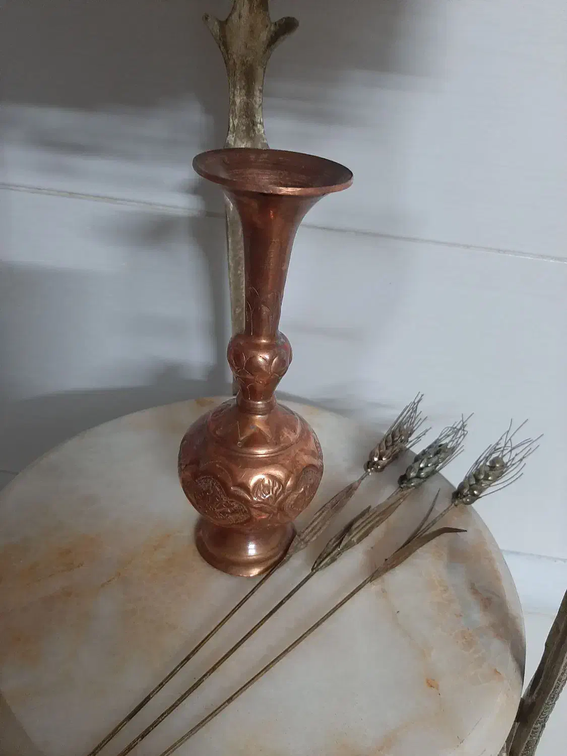 ظروف مسی|کلکسیون اشیاء عتیقه|اراک, |دیوار