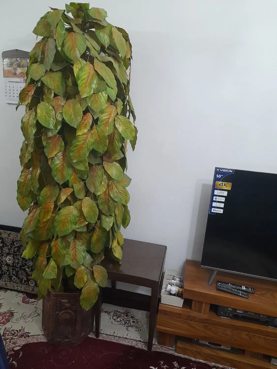 درخت مصنوعی با گلدون|گل مصنوعی|شیراز, بریجستون|دیوار