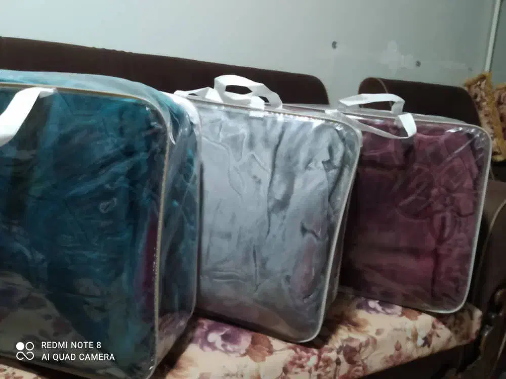 پتو گلبافت دو نفره نرمینه|رختخواب، بالش، پتو|چرام, |دیوار