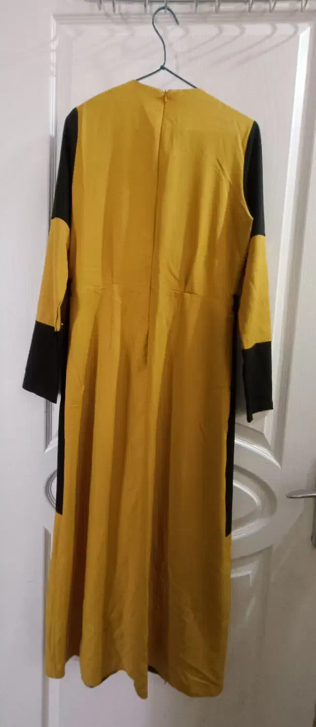 مانتو سرتاسری خردل مشکی|لباس|قزوین, |دیوار