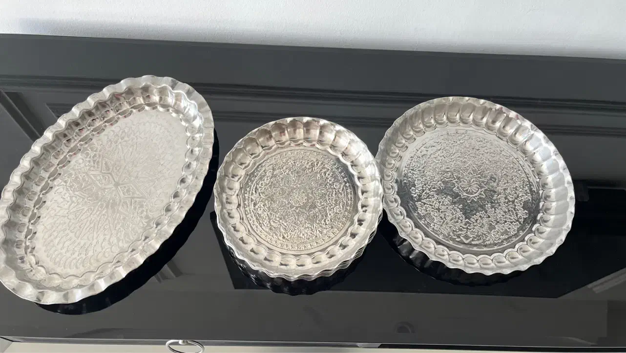 بشقاب ودیس استیل|ظروف سرو و پذیرایی|فولادشهر, B8|دیوار