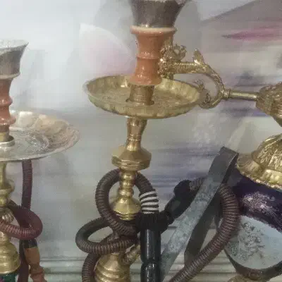 قلیان قدیمی برنز واسه پنج سال|کلکسیون و سرگرمی|میانه, |دیوار