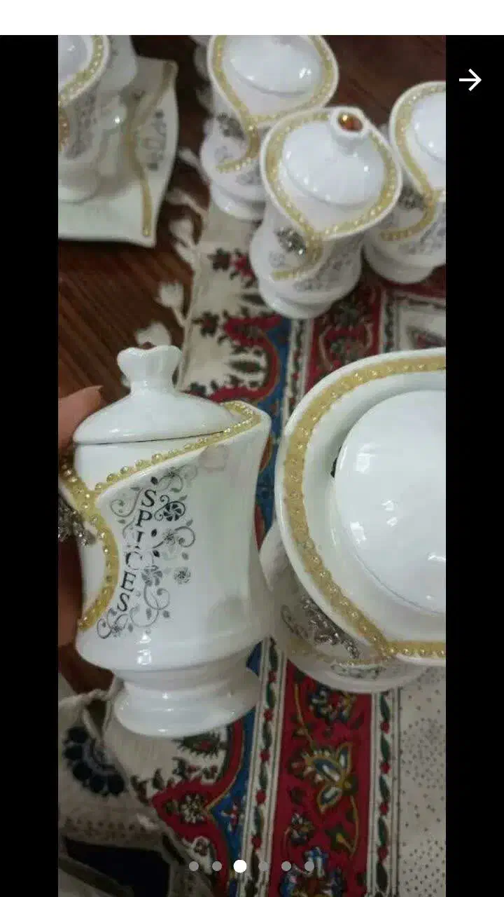 فروش فوری سرویس پاسماوری سرامیکی|ظروف سرو و پذیرایی|کاشان, گبرها|دیوار