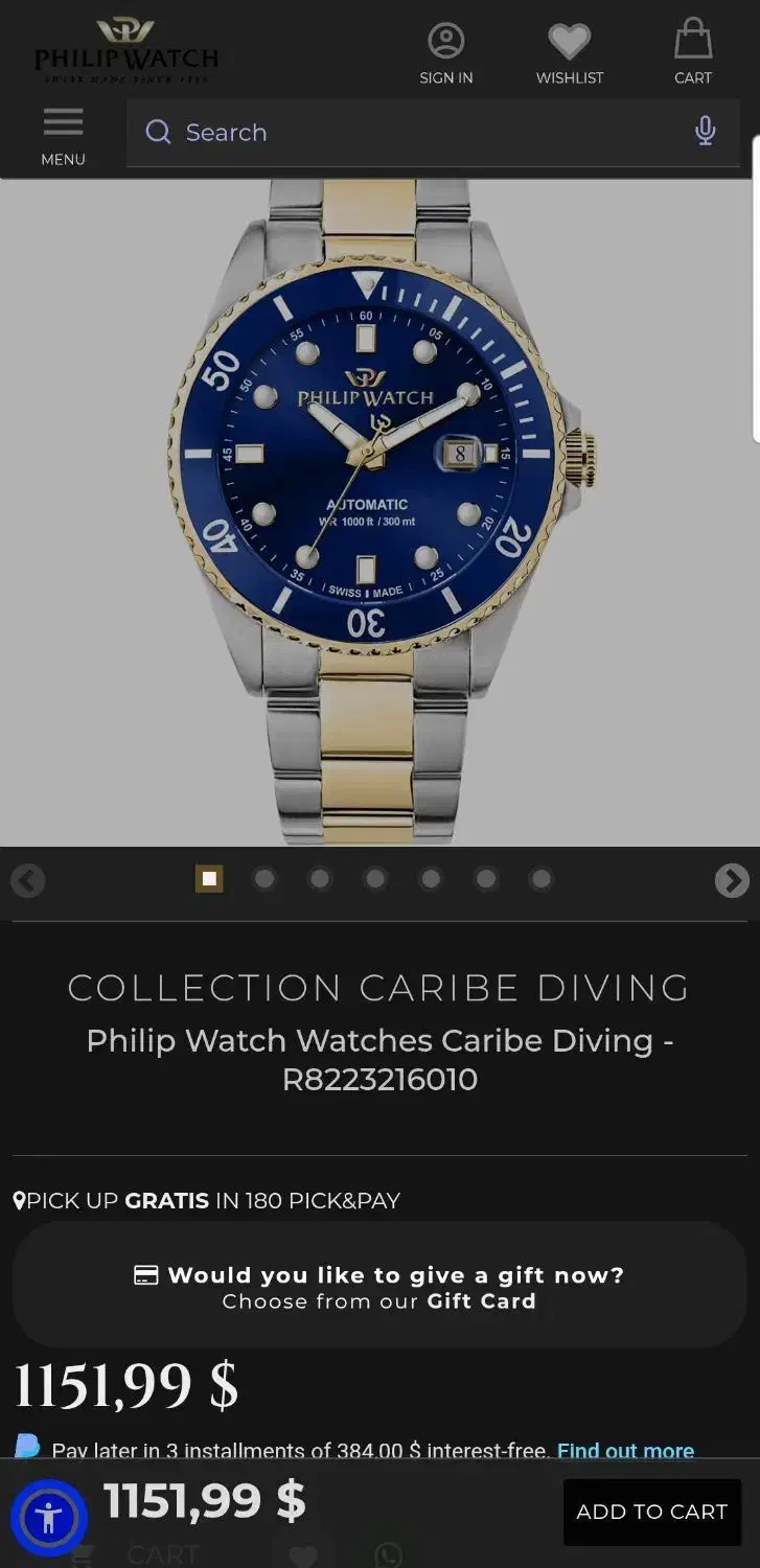 philip watch r8223216010 ساعت سوییسی اتومات غواصی|ساعت|تهران, تهرانپارس جنوبی|دیوار