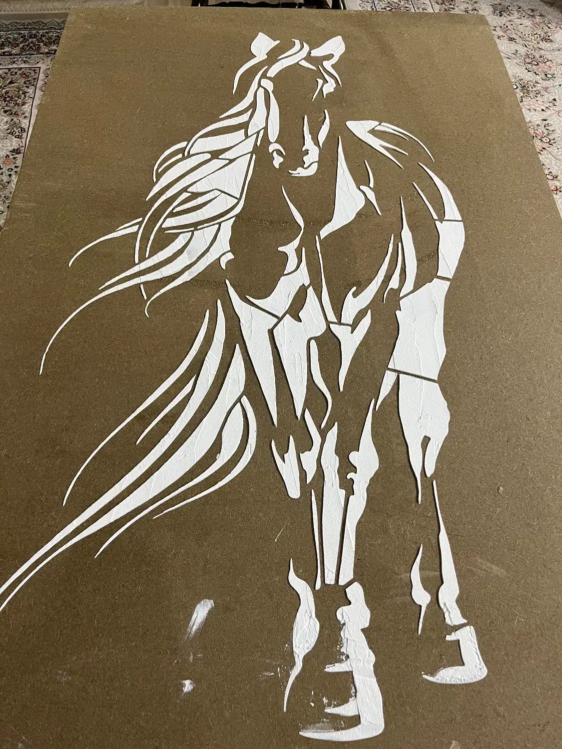 تابلو اسب مخمل برجسته|تابلو، نقاشی، عکس|گرمسار, |دیوار