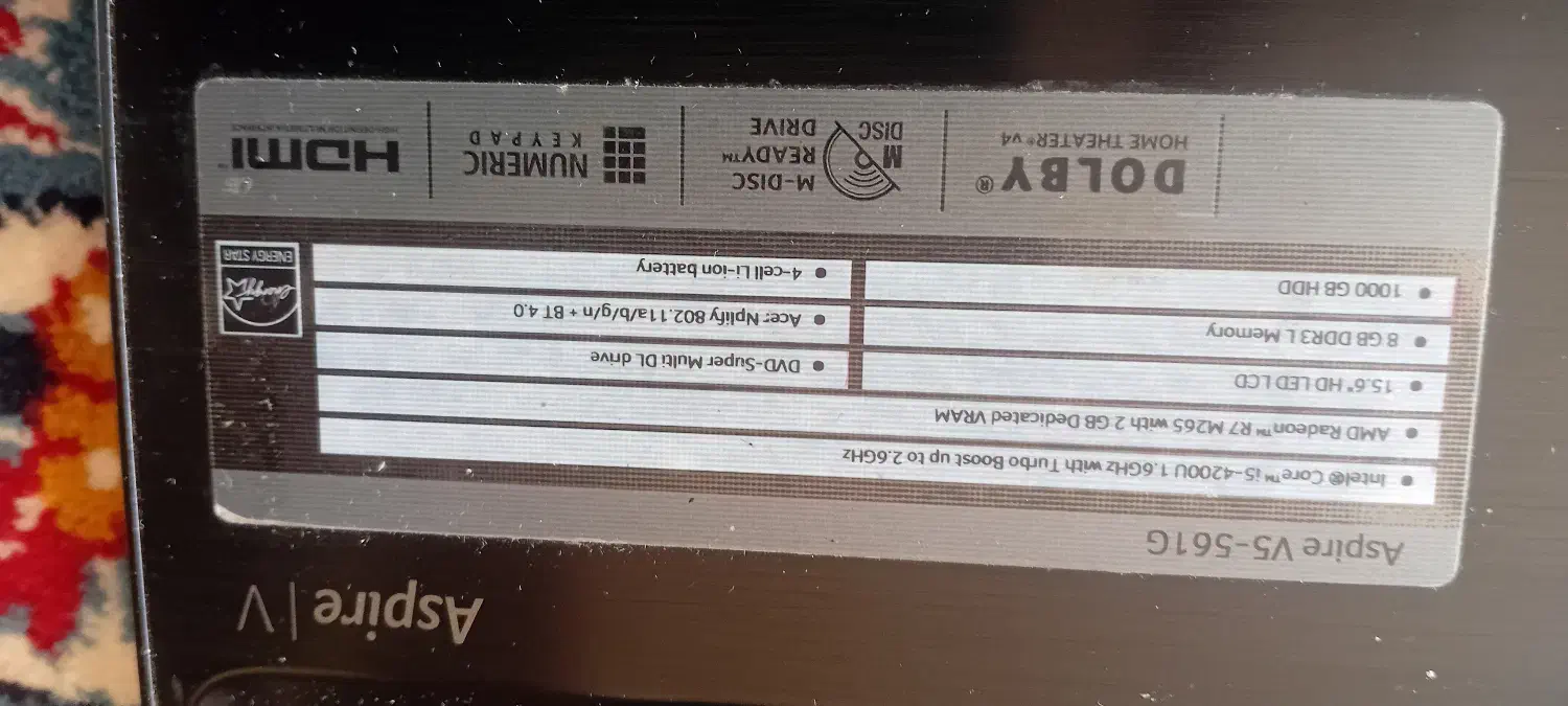 ایسر رم ۸ حافظه ۱ترا ssd|رایانه همراه|زرند, |دیوار