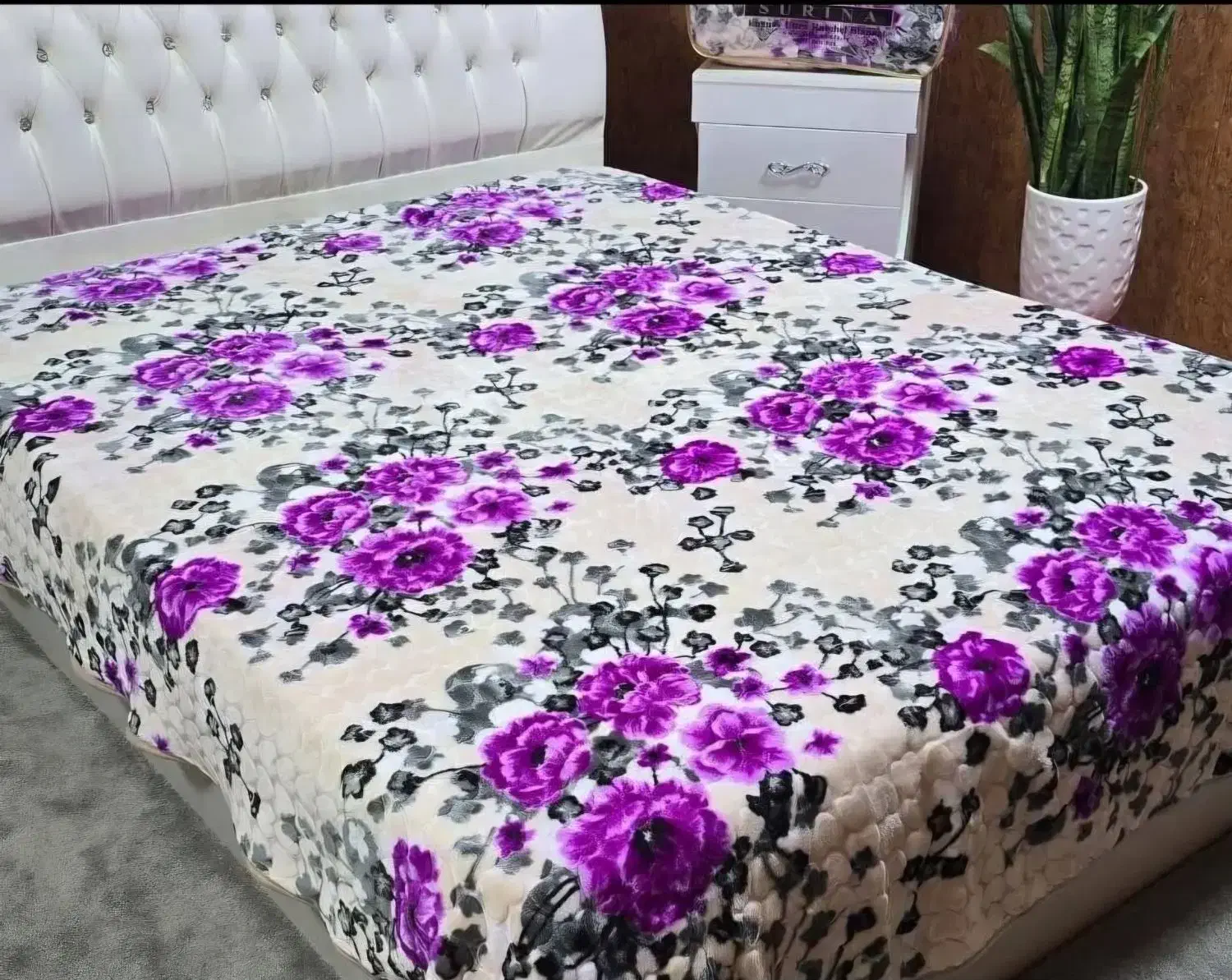 پتو گلبافت لیلیان دونفره|رختخواب، بالش، پتو|شیراز, چوگیاه‎|دیوار