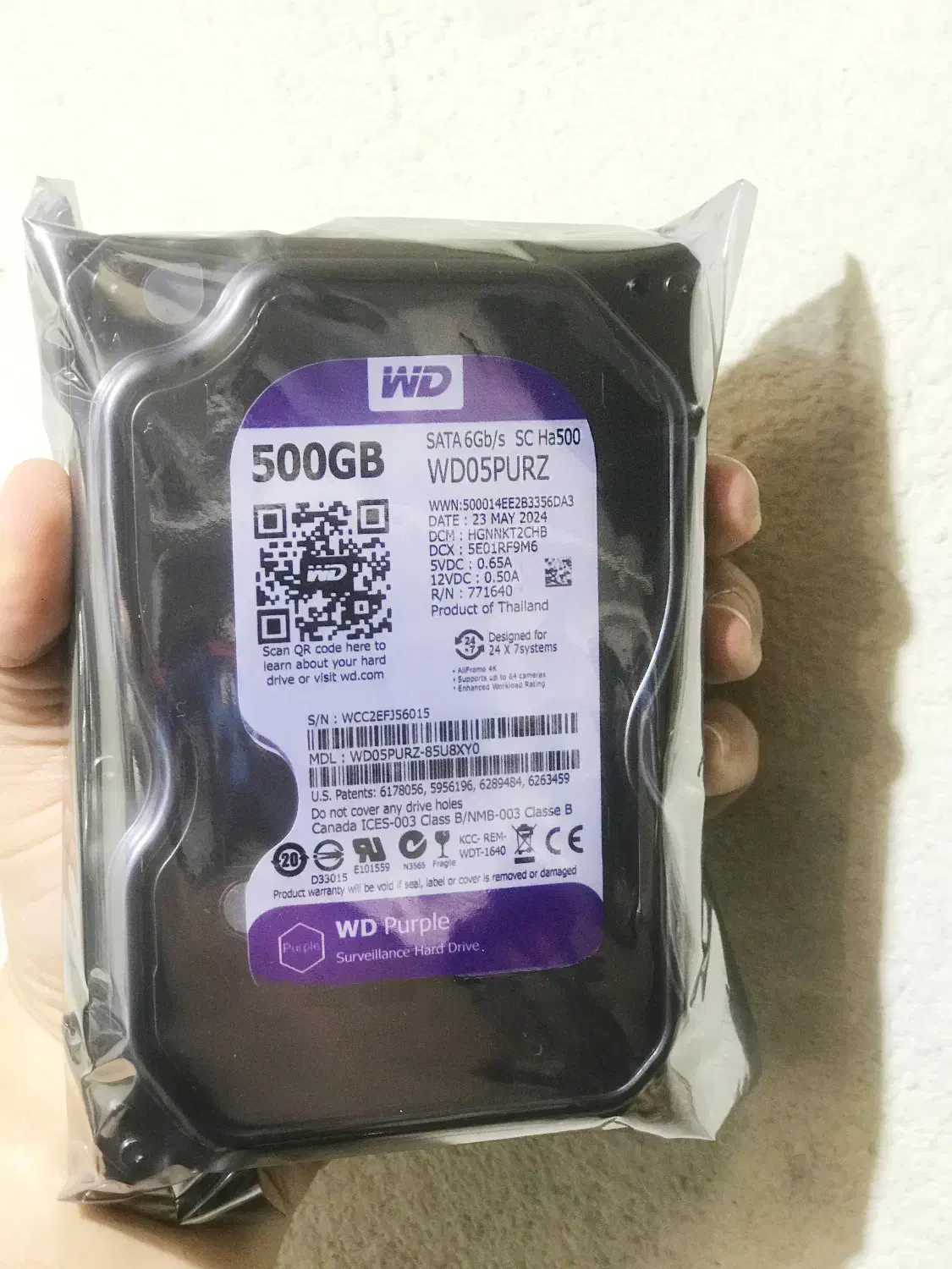 هارد 500 بنفش مخصوص دوربین مداربسته|قطعات و لوازم جانبی رایانه|اسلامشهر, زرافشان|دیوار