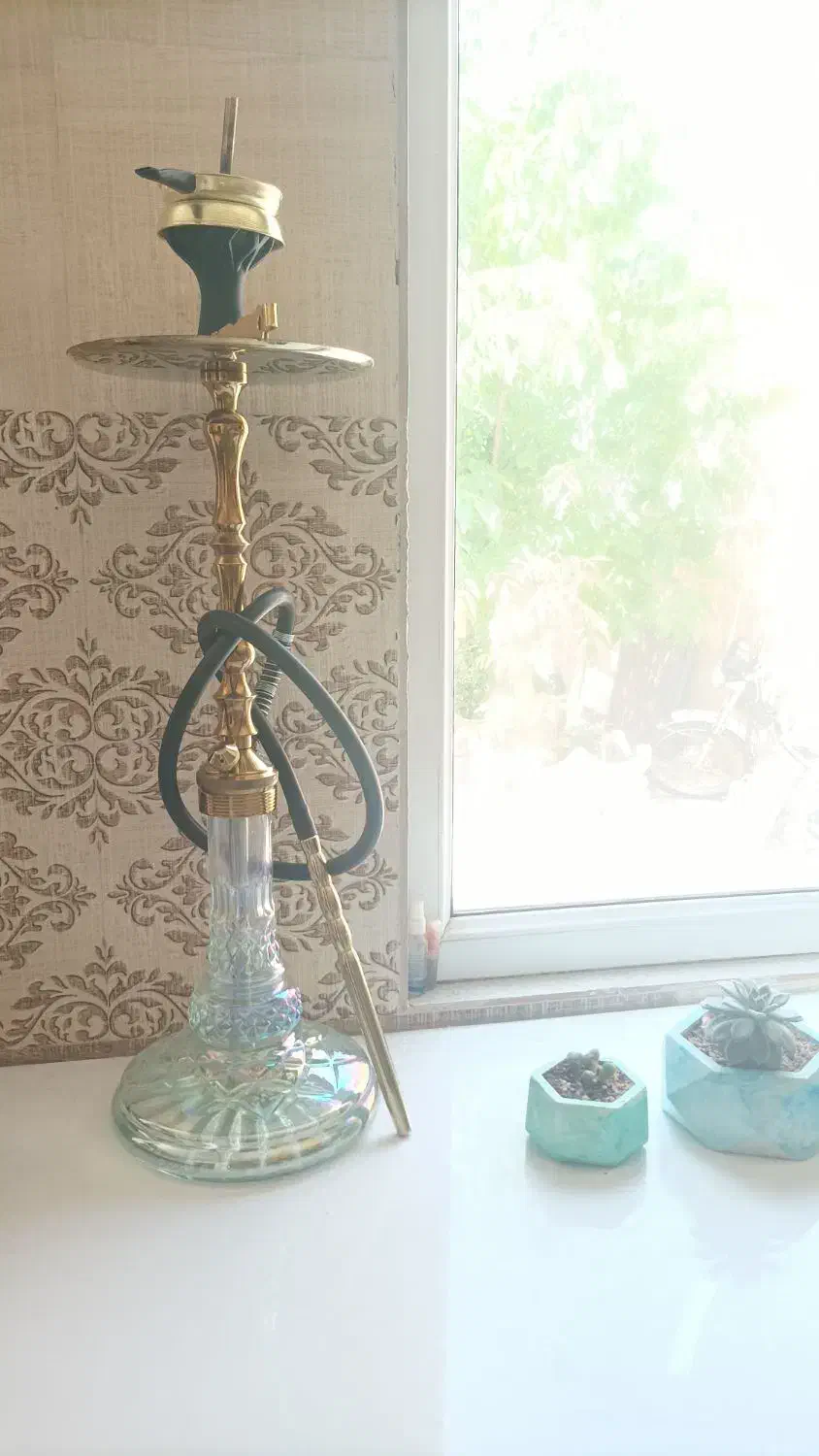 قلیان سوپاپ دار کرنو|صنایع دستی و سایر لوازم تزئینی|سلطانیه, |دیوار