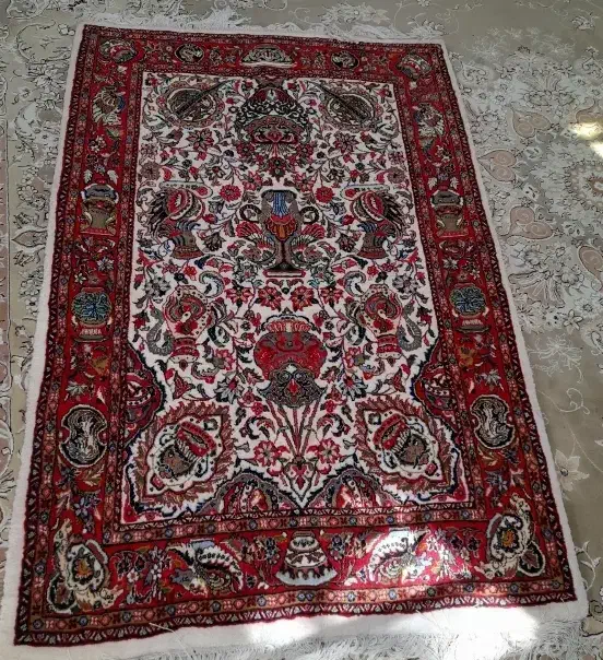 فرش ذرع و نیم دست بافت|فرش|قره چای, |دیوار