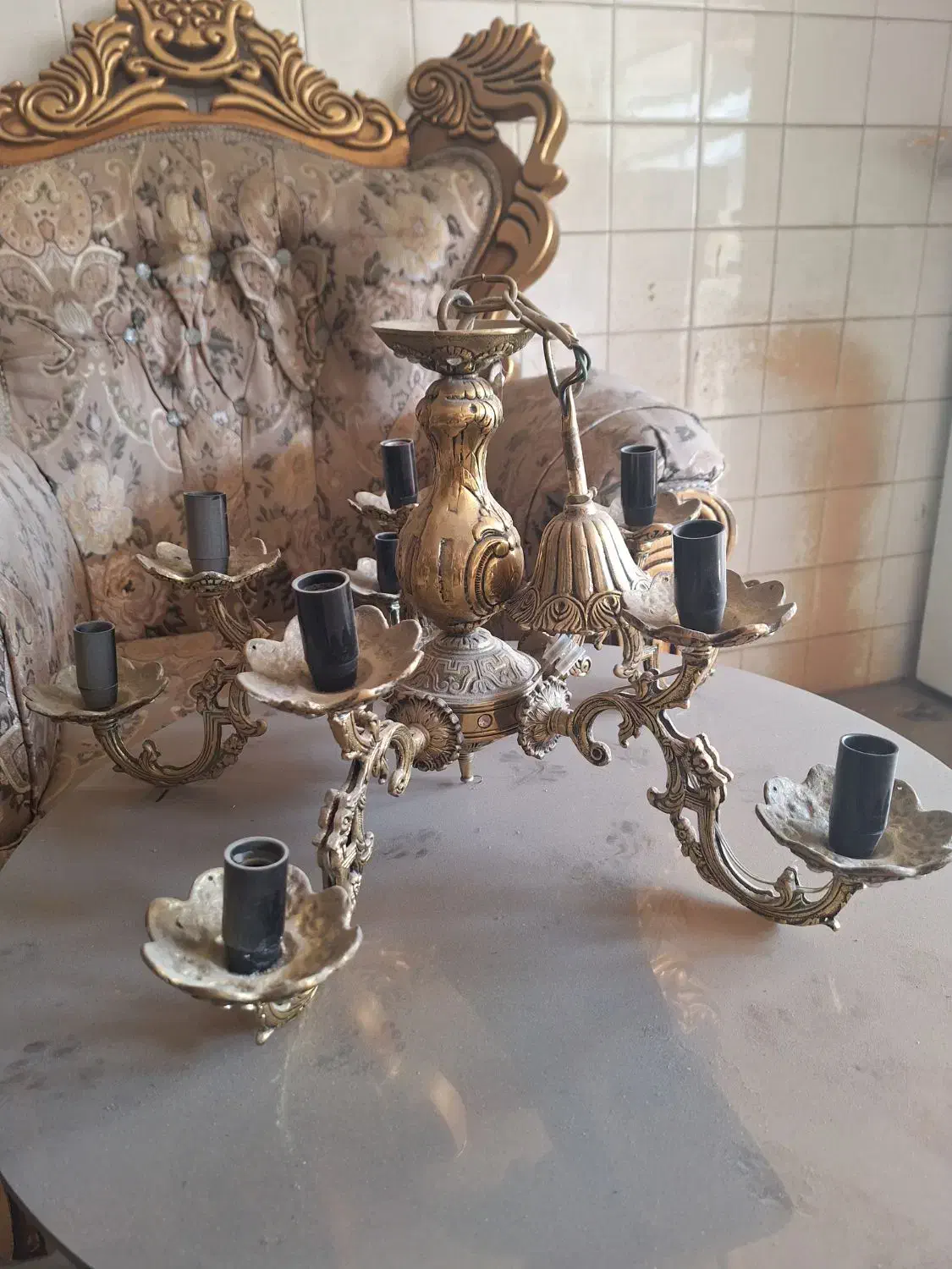 لوستر برنجی|لوستر و چراغ آویز|تهران, جردن|دیوار