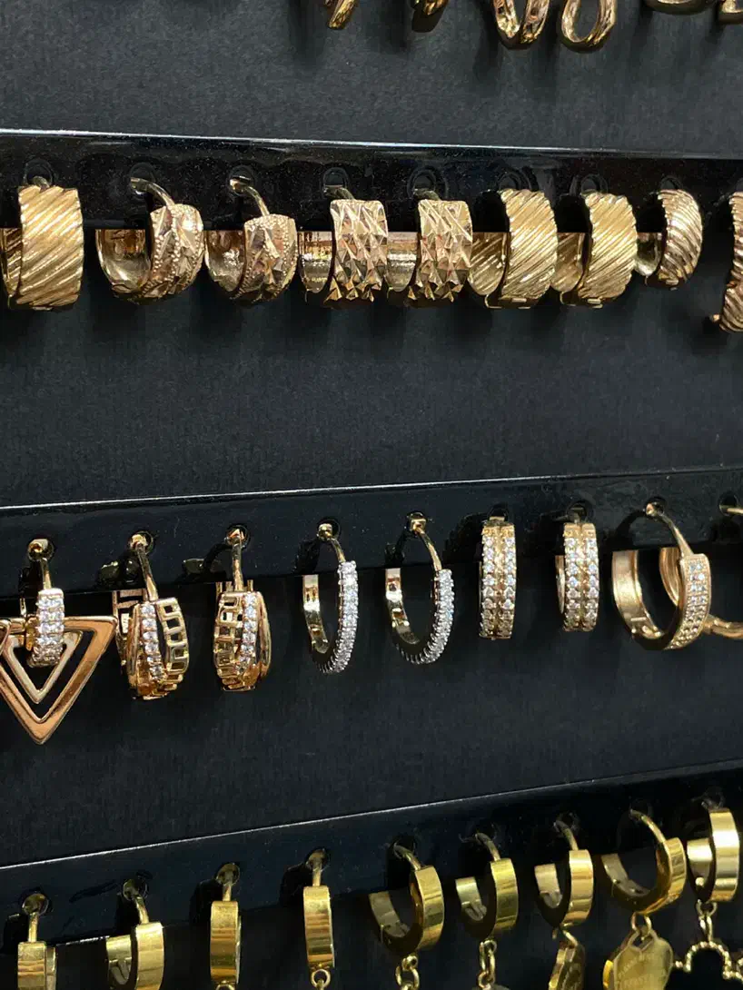 گوشواره های حلقه ای آبکاری طلا|بدلیجات|اهواز, نادری|دیوار