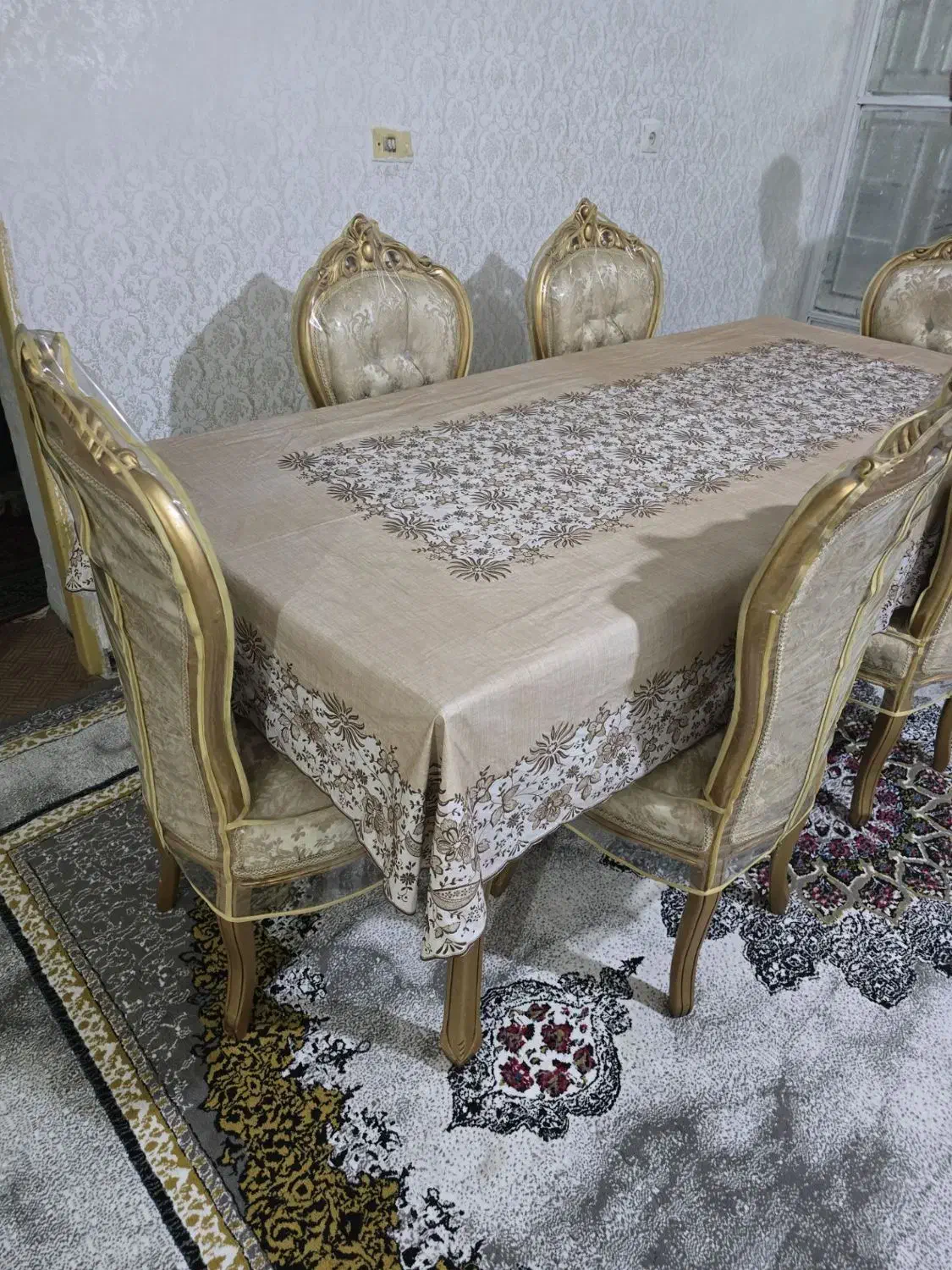 نهارخوری 6نفره|میز و صندلی غذاخوری|ایلام, |دیوار