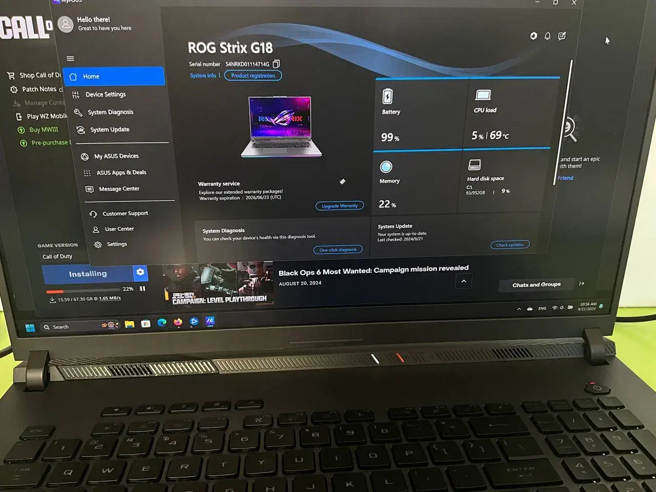لپتاپ ایسوس راگ ( Asus ROG G814 jir )|رایانه همراه|اردبیل, |دیوار