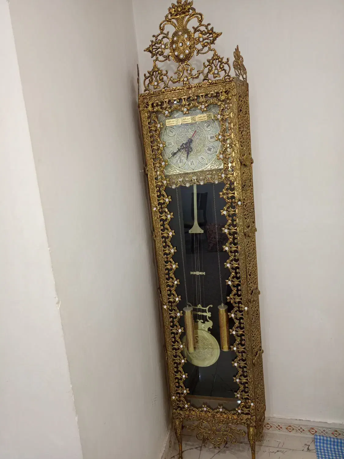 ساعت ایستاده برنزی|صنایع دستی و سایر لوازم تزئینی|نسیمشهر, |دیوار