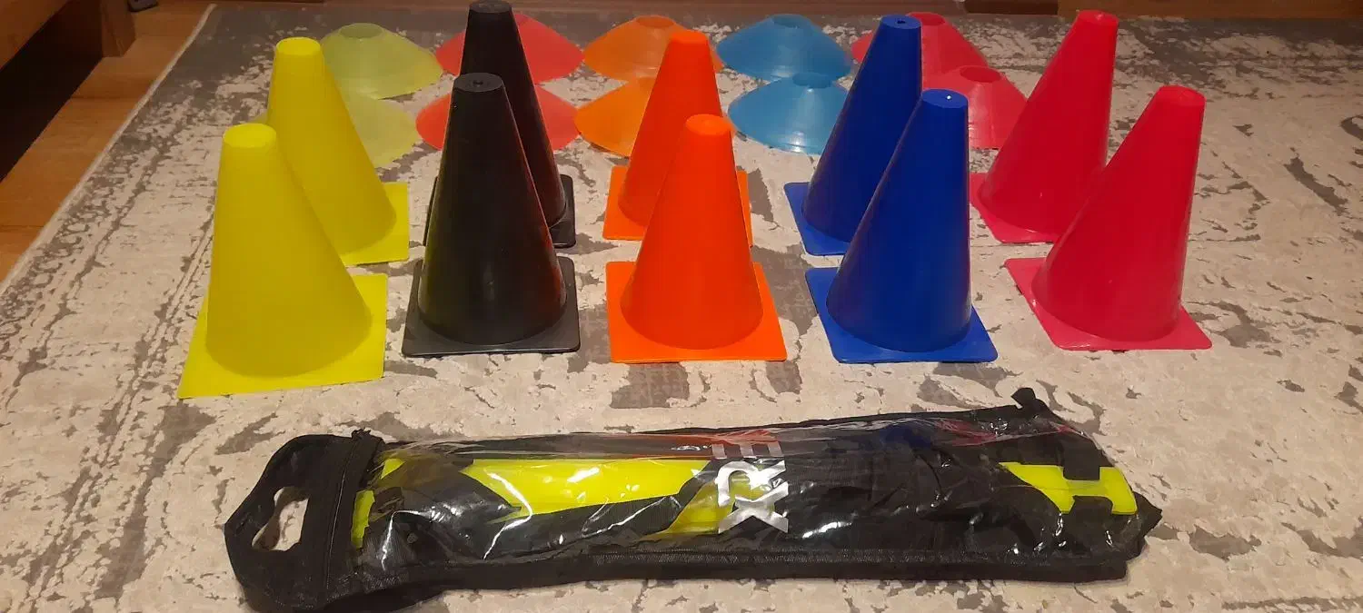 مانع مخروطی/ مانع بشقابی/مانع نردبان/ساق بند|تجهیزات ورزشی|اندیشه, اندیشه فاز ۴|دیوار