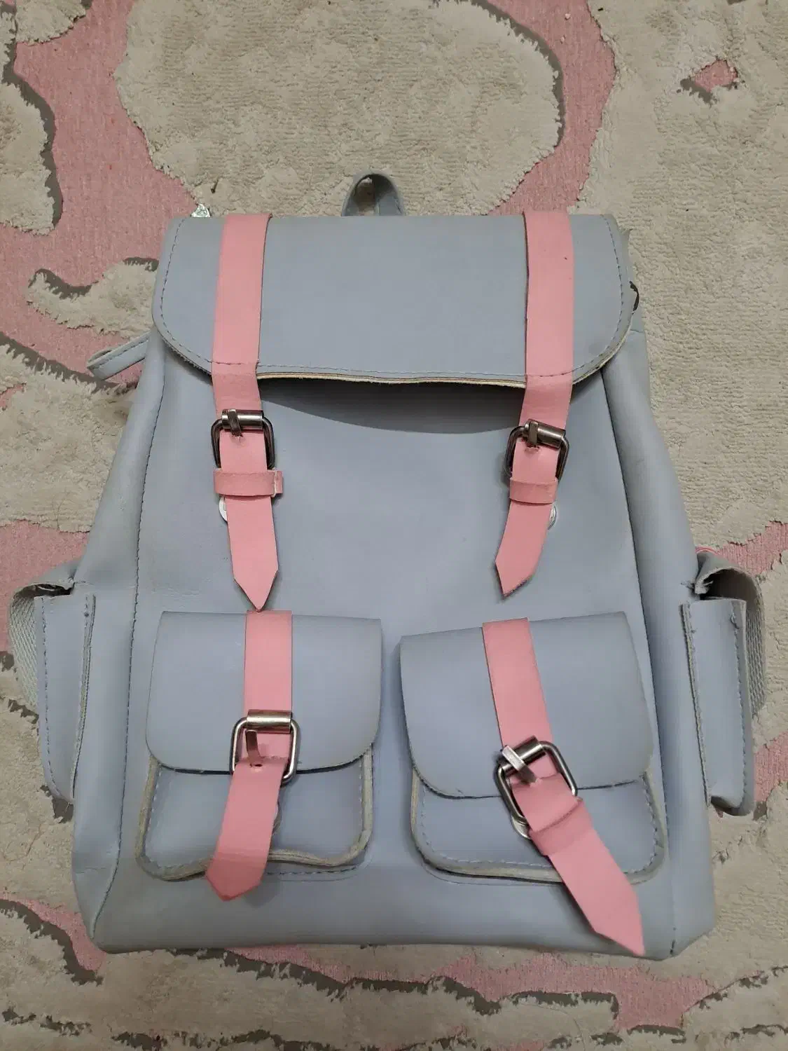 کیف کوله پشتی دخترانه طوسی صورتی|کیف، کفش، کمربند|اصفهان, مفتح|دیوار