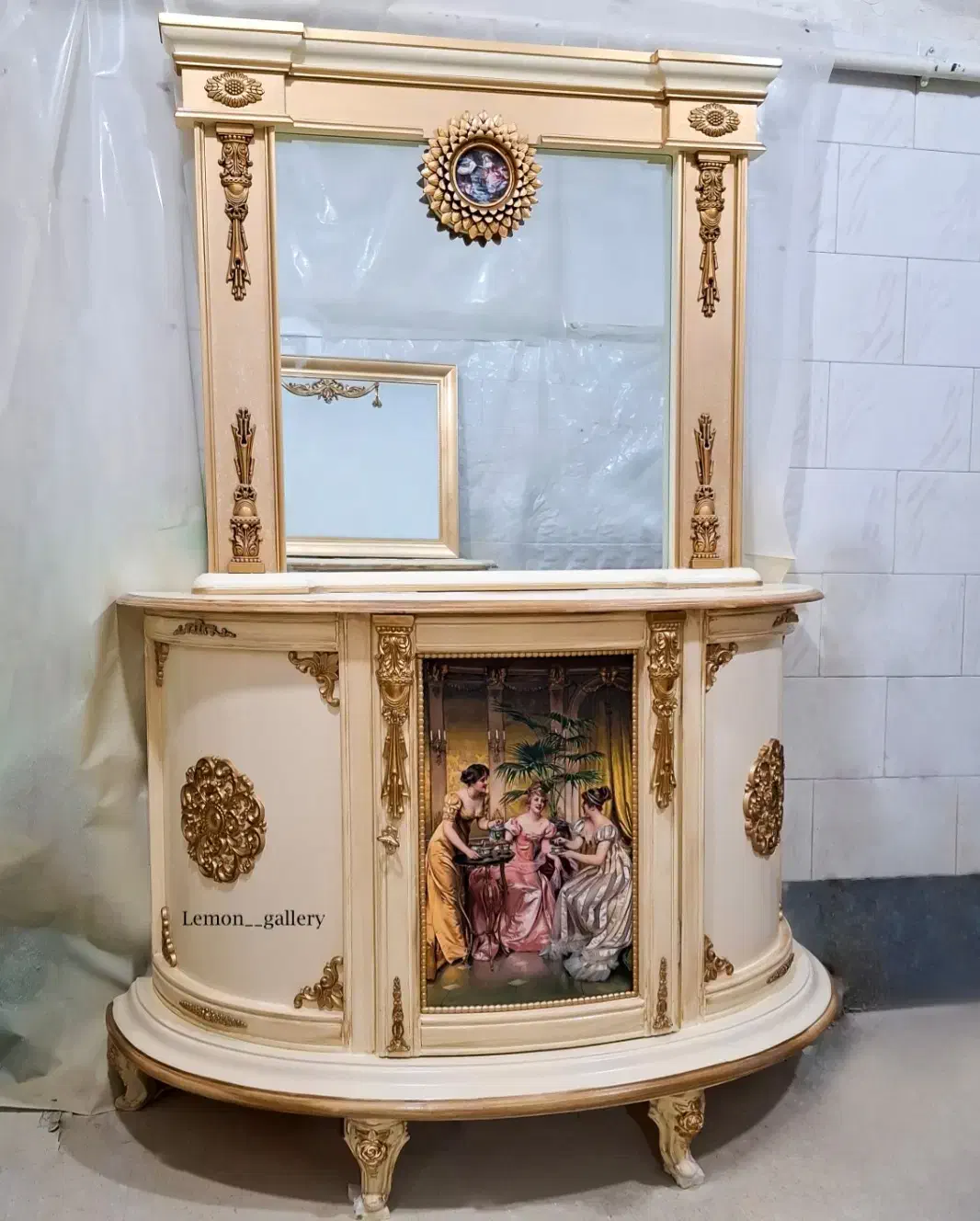 آینه کنسول و میزتلوزیون و بوفه|بوفه، ویترین، کنسول|تبریز, |دیوار