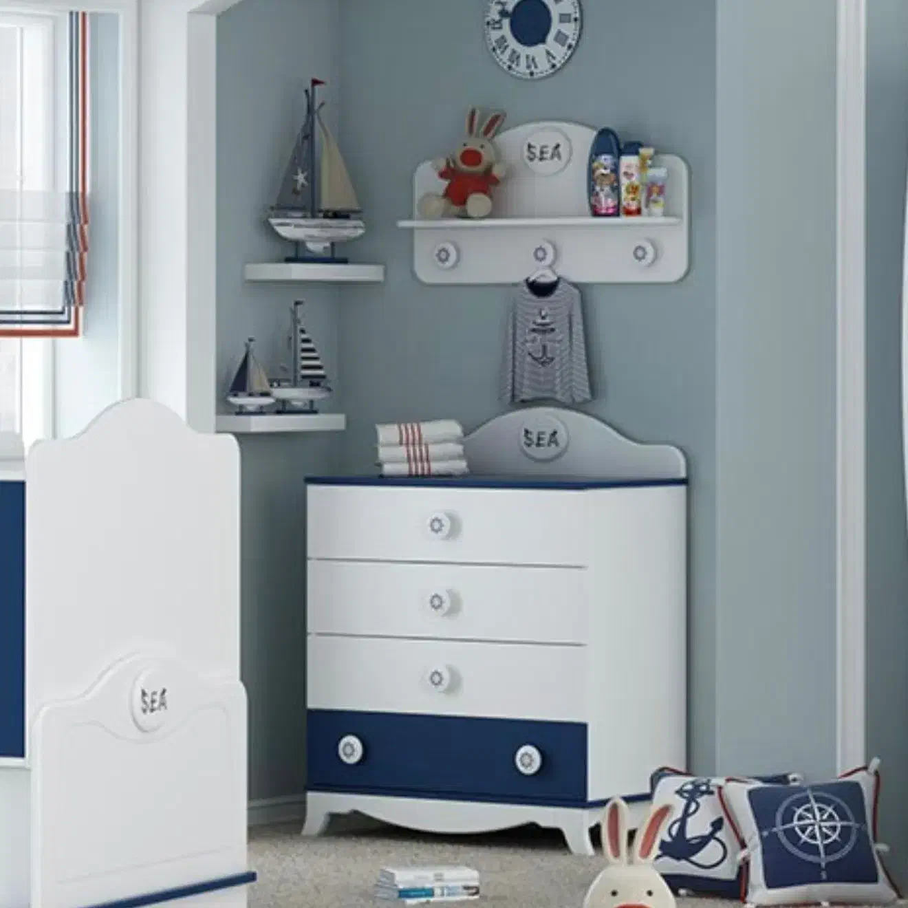 سرویس کودک و نوزاد ملوانی|تخت و سرویس خواب|تهران, مرزداران|دیوار