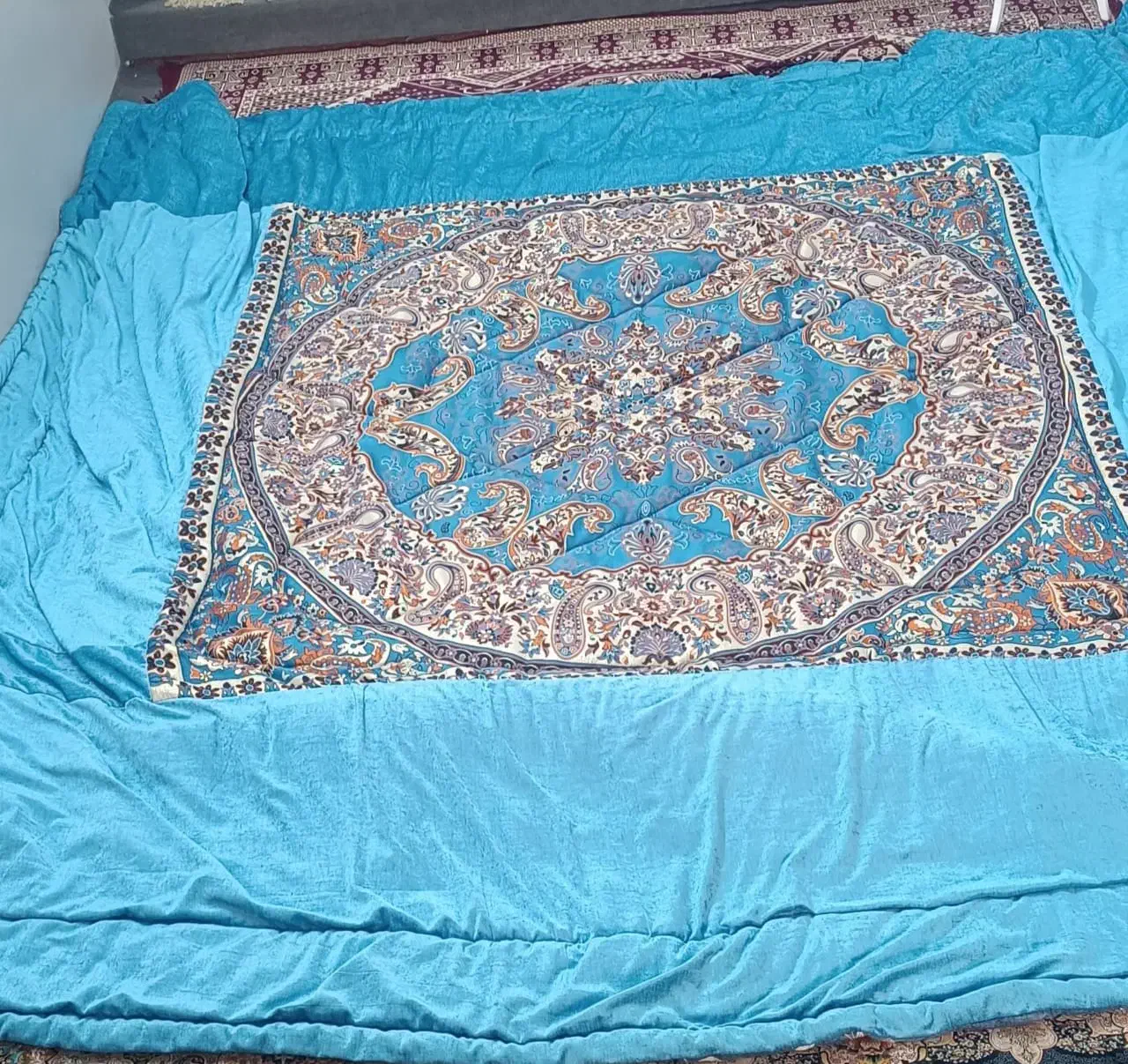 لحاف کرسی پشم شیشه دو رو یک رو مخمل|رختخواب، بالش، پتو|ری, علایین|دیوار