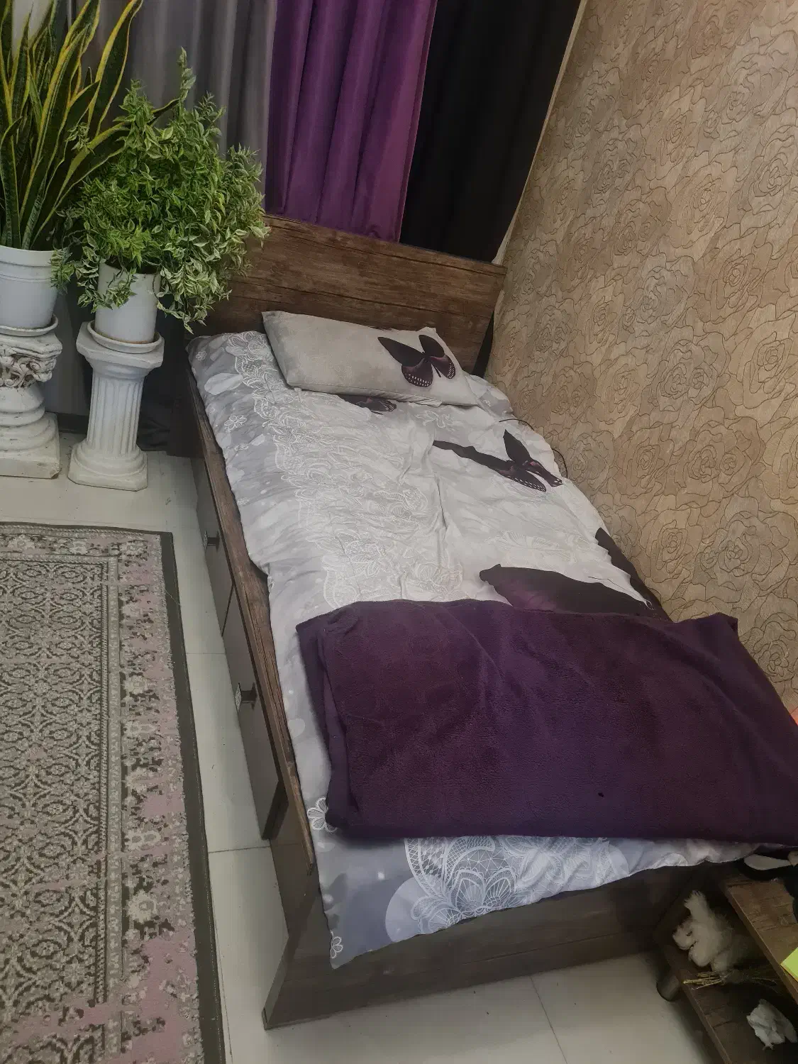 ست تخت میز آرایش وTVپاتختی جاکفشیMDF|تخت و سرویس خواب|تهران, شهرک چیتگر|دیوار