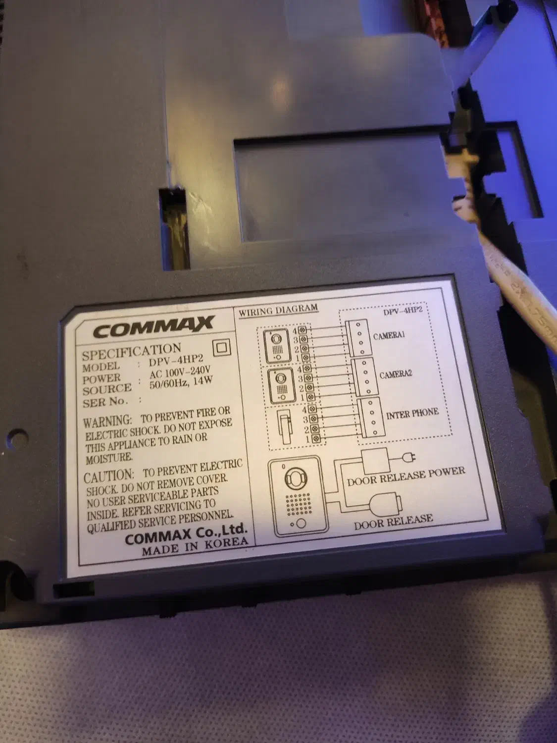 آیفون تصویری رنگی در حد نواصل کشور کره.COMMAX|دوربین مداربسته|تهران, بهارستان|دیوار