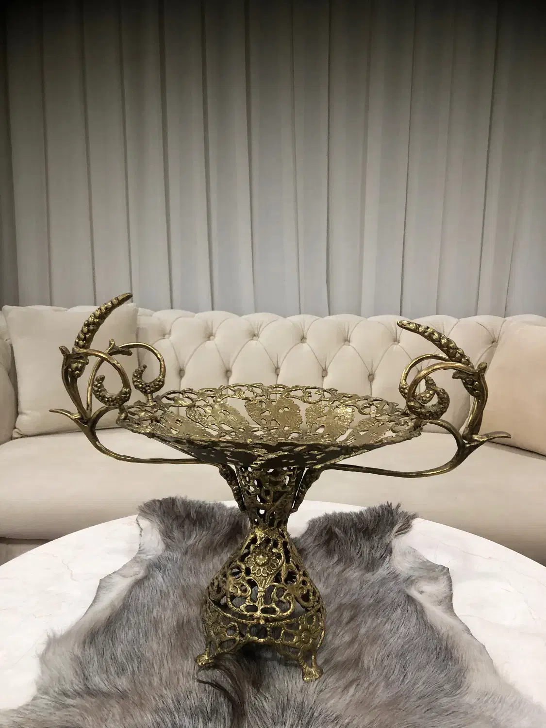 میوه خوری و شیرینی خوری برنجی|صنایع دستی و سایر لوازم تزئینی|سهند, |دیوار