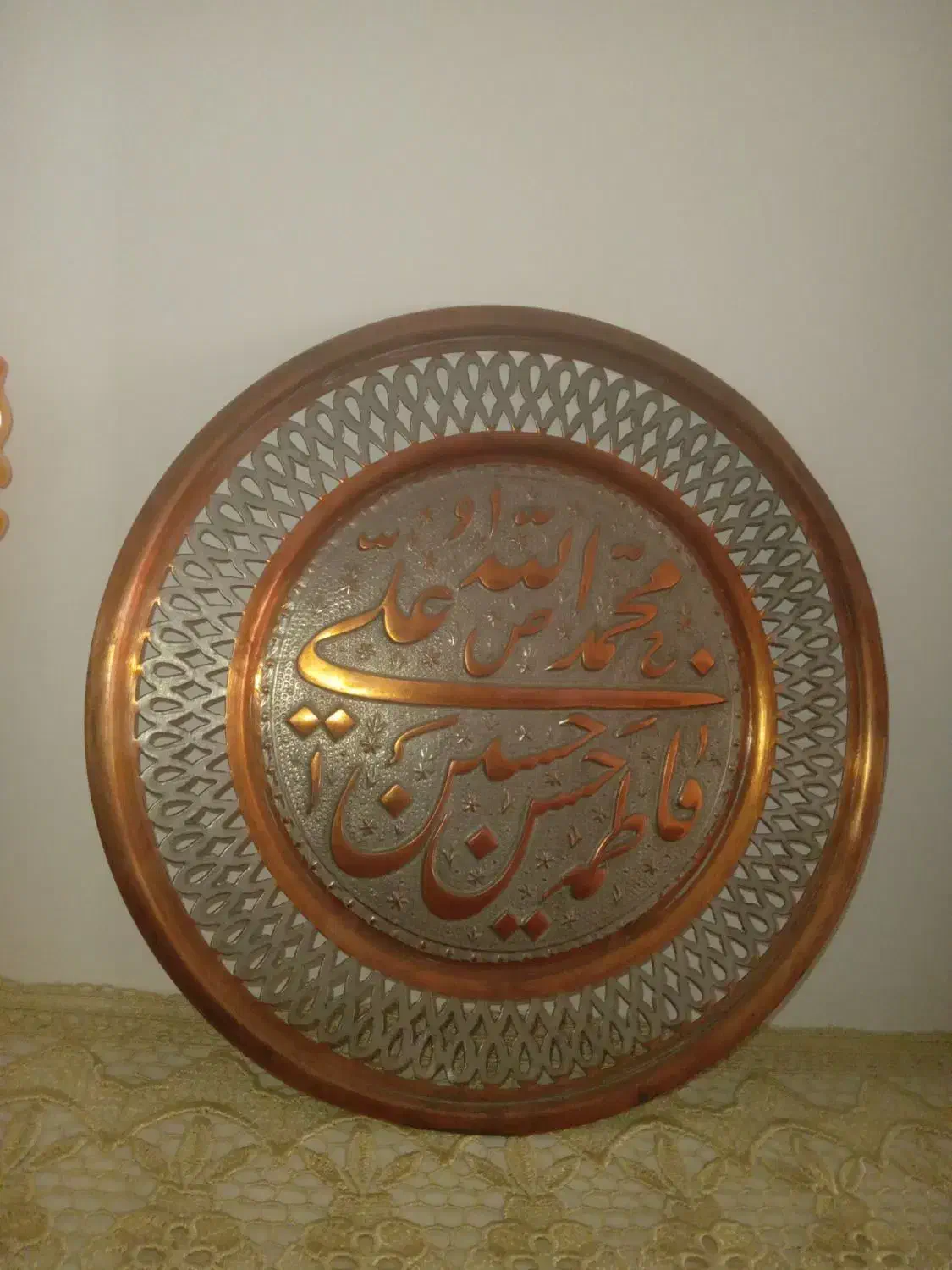 دیوار کوب مسی عتیقه|صنایع دستی و سایر لوازم تزئینی|قم, شاه احمد قاسم|دیوار