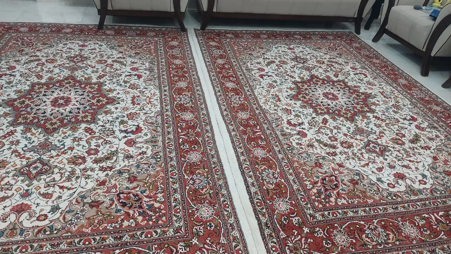 دوتخته فرش دستبافت آذرشهر طرح اصفهان ۶ متری|فرش|مهاباد (آذربایجان غربی), |دیوار
