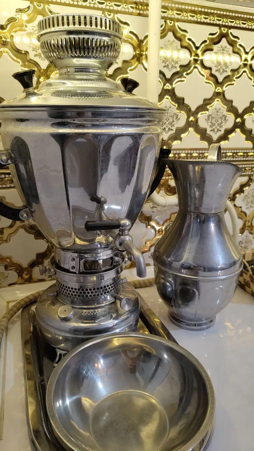 سماور نفتی کاملا نو قدیمی|سماور، چایساز، قهوهساز|لاهیجان, رجایی|دیوار