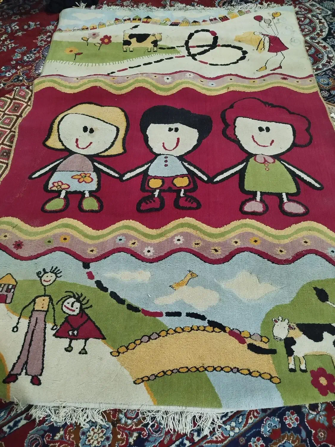 فرش اتاق کودک پشتی تابلو|فرش|قم, شاه ابراهیم|دیوار