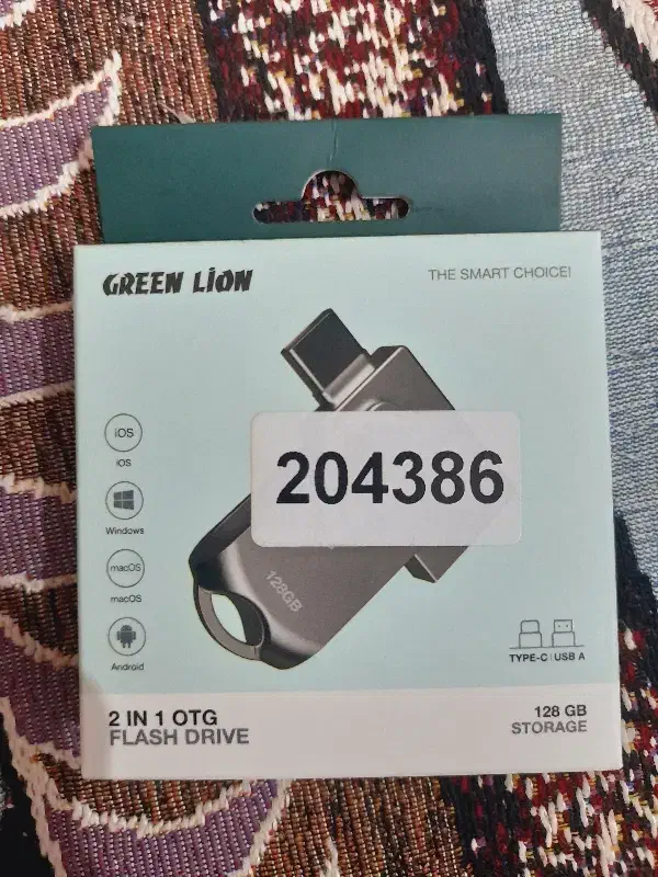فلش مموری دو کاره 128گیگابایت گرین|لوازم جانبی موبایل و تبلت|میناب, |دیوار