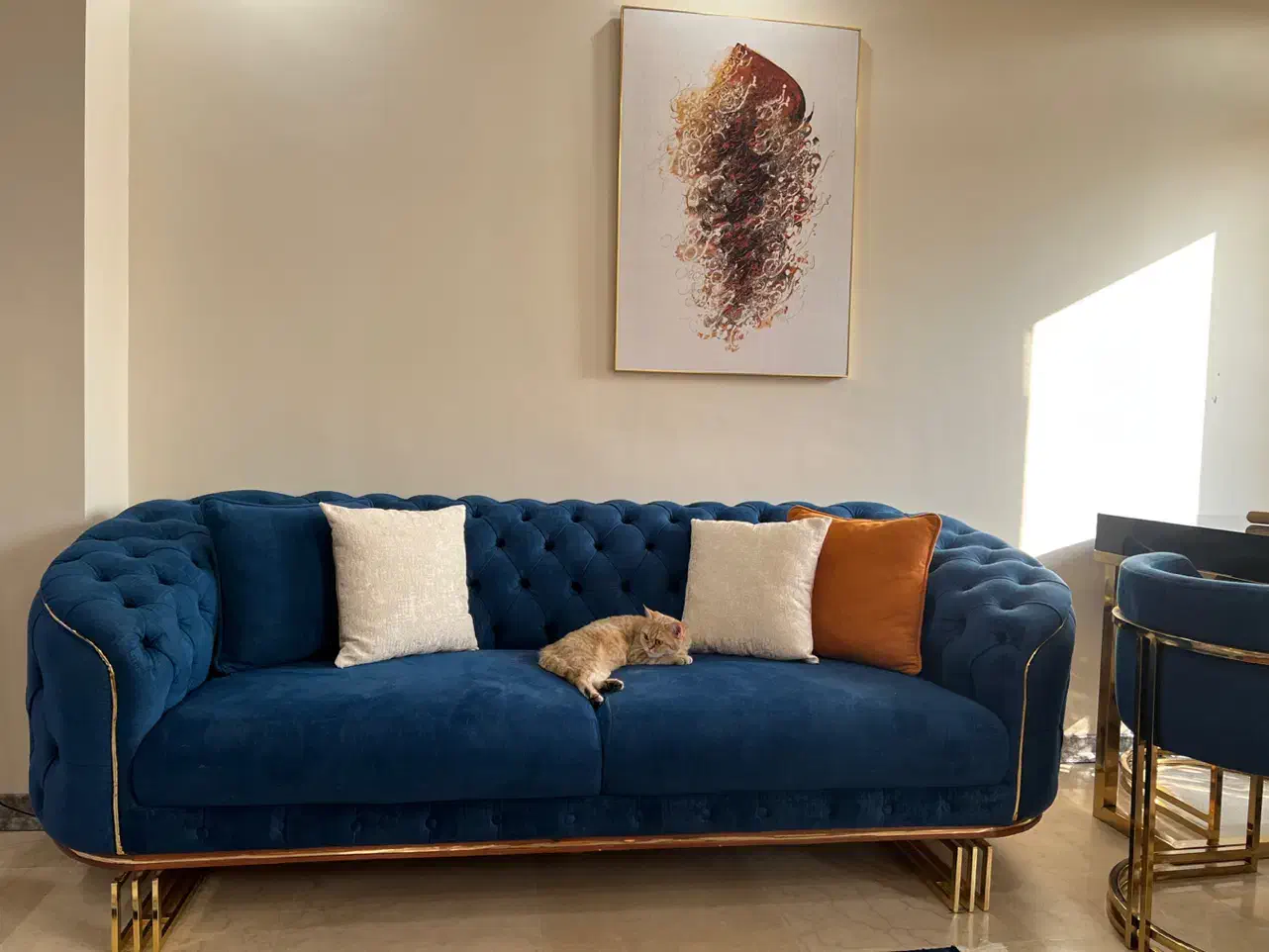 مبل چستر اصل ۸ نفره درحد نو با قیمت مناسب|مبلمان خانگی و میز عسلی|تهران, جنت‌آباد جنوبی|دیوار