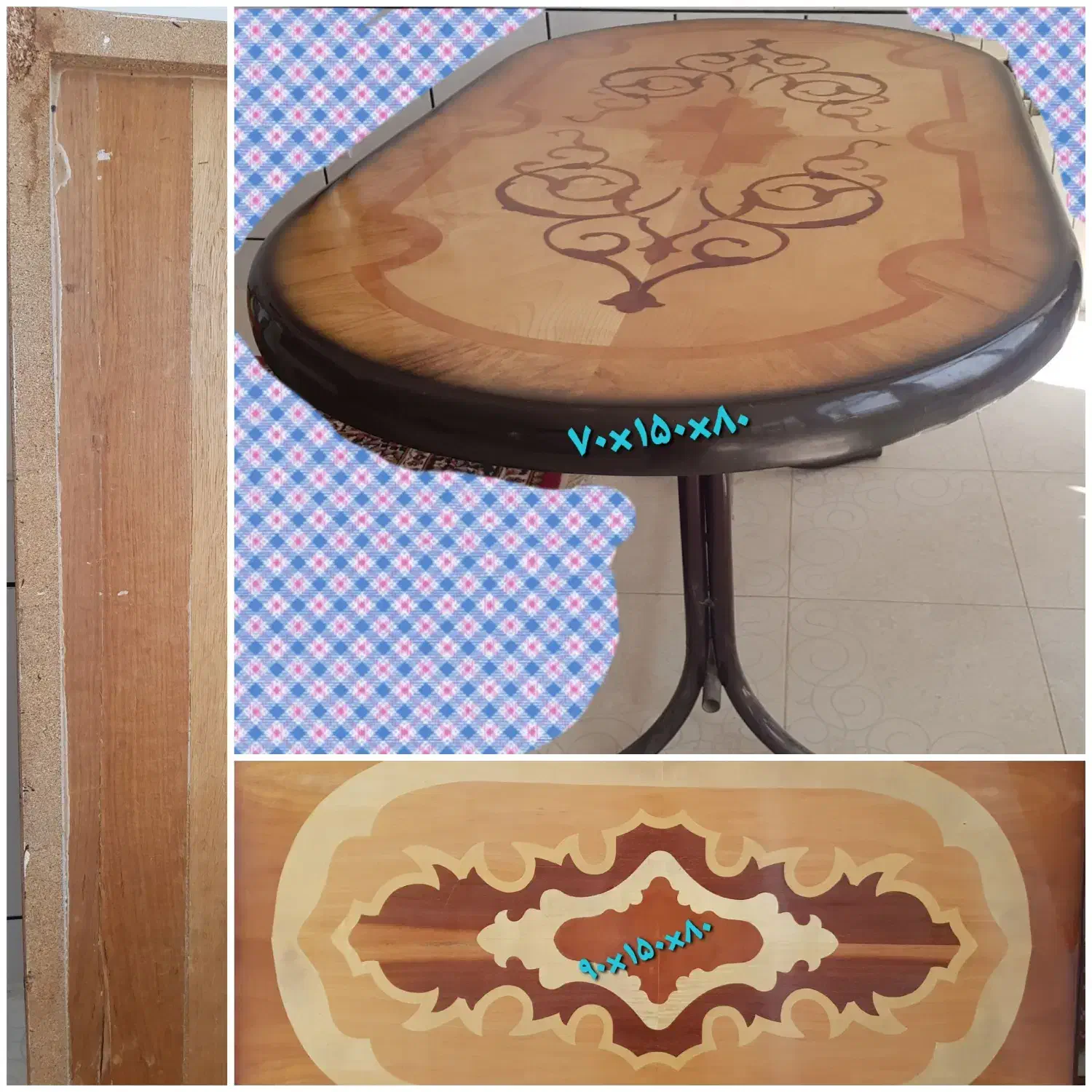 میز معرق کاری شده و پولیش شده|میز و صندلی غذاخوری|فلاورجان, |دیوار