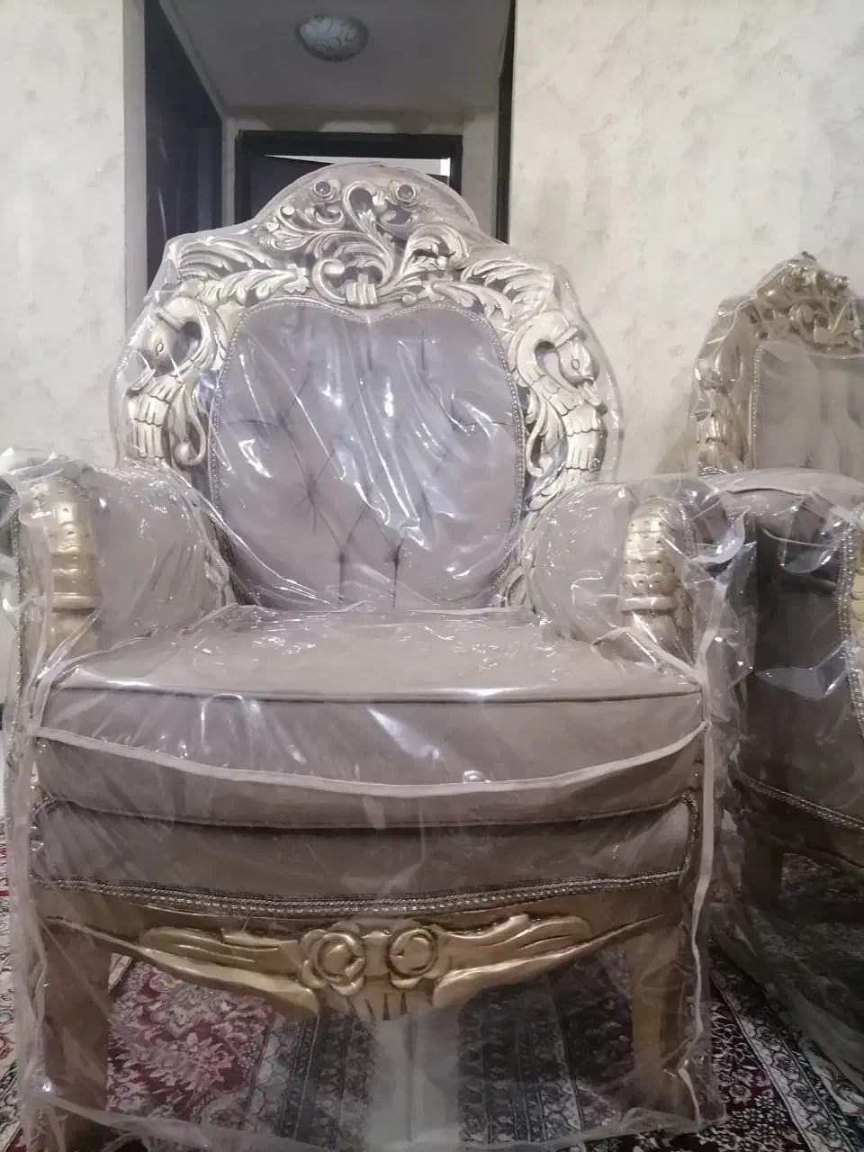 مبل سلطنتی 9 نفره|مبلمان خانگی و میز عسلی|شاندیز, |دیوار